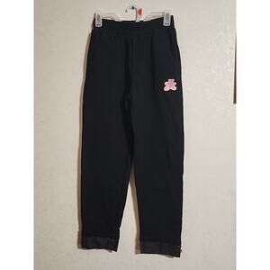 Sence La Artificial Desires Are Despoiling the Earth sz Small Black Sweat Pant